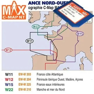 Retour Gratuit Carte Marine C-Map Max Wide - SD