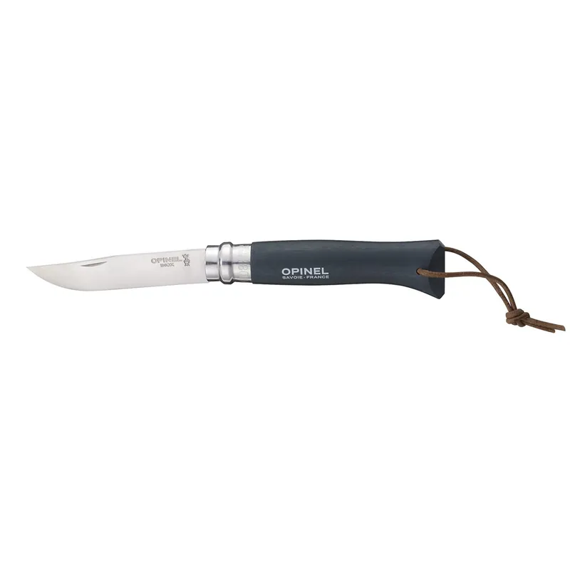 Pas Cher OPINEL DE COULEUR BAROUDEUR LACET CUIR N°8 VRI LAME 8 CM