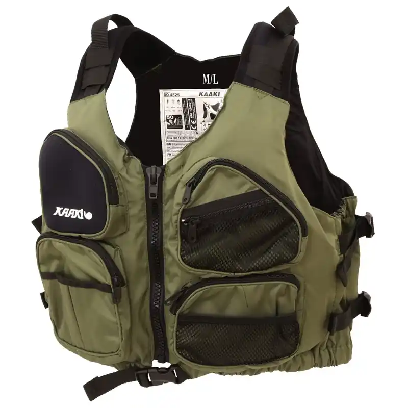 Gilet kayak pêche Aqua Design Kaaki 50N Vert Commander Maintenant