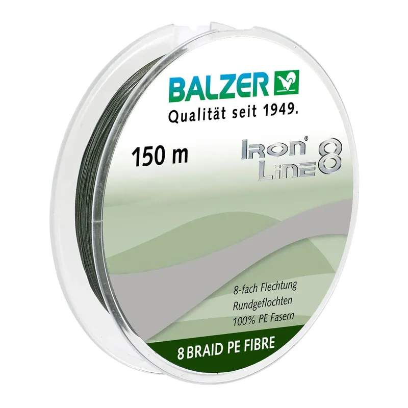 Nouvelle Collection Balzer Iron Line 8 Green150m - Tresse