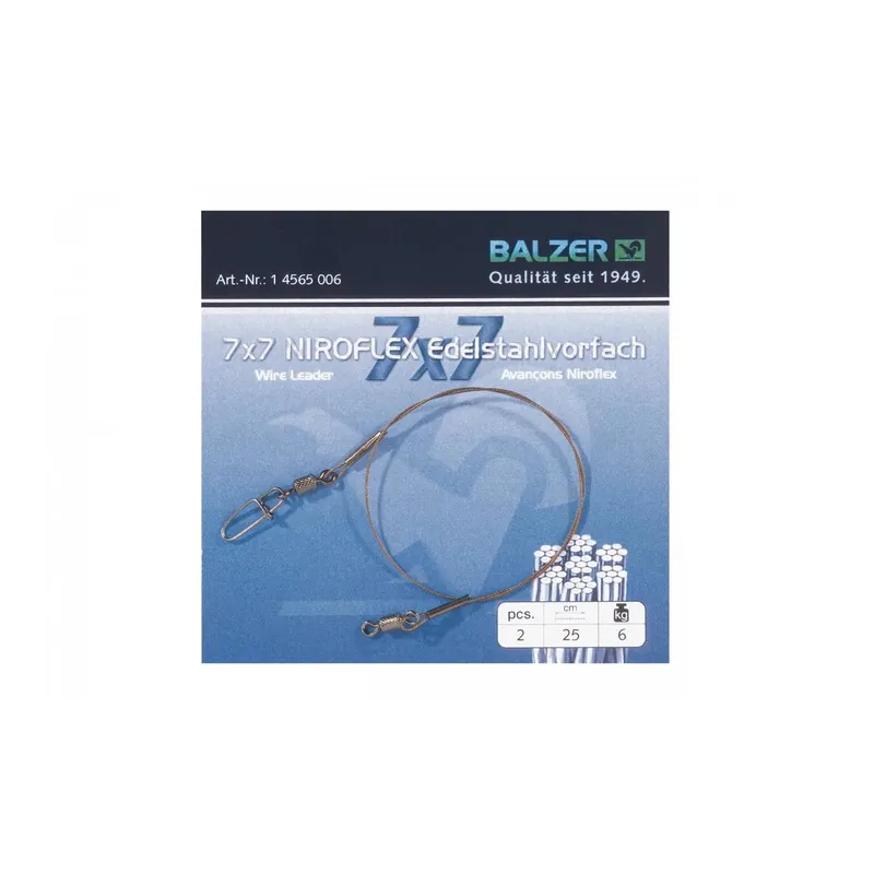 Soldes Balzer 7x7 Niroflex 35cm - Bas de ligne en acier