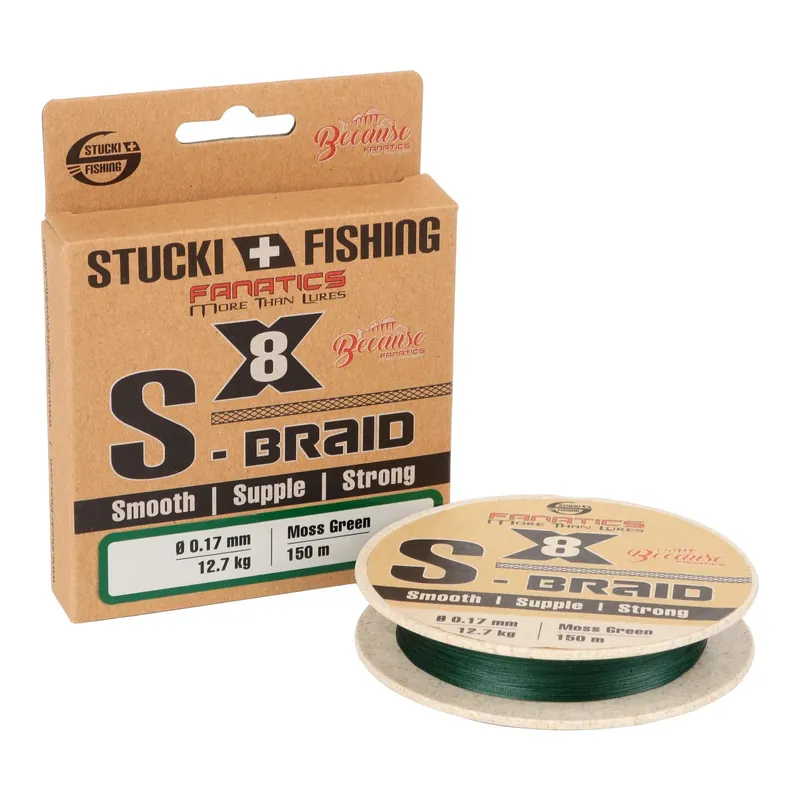Stucki Fishing S-Braid X8 150m - Schnur Commander Maintenant