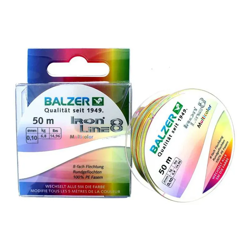 Balzer Iron Line 8 Multicolor 50m - Tresse corégone Usine Directe