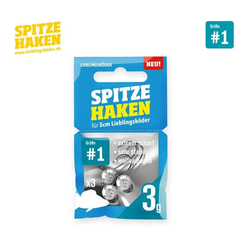 Lieblingsköder Spitze Haken 1 3pcs. – Tête plombée Bon Marché
