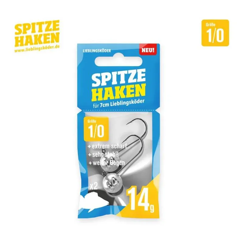 Lieblingsköder Spitze Haken 1/0 2pcs. - Tête plombée Marque