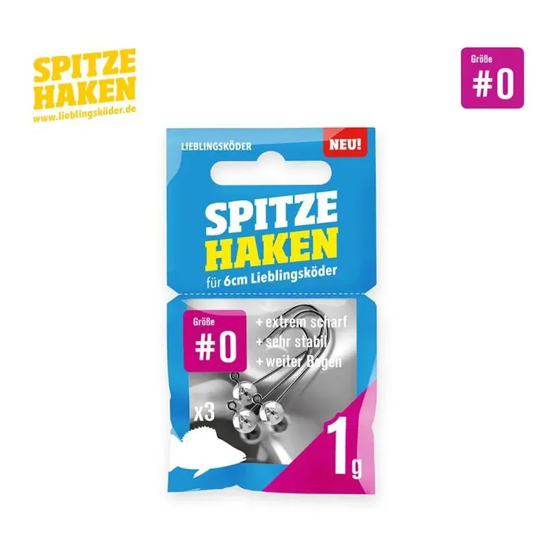 Lieblingsköder Spitze Haken 0 3pcs. - Tête plombée Populaire
