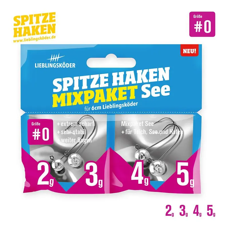 Retour Gratuit Lieblingsköder Spitze Haken 0 Mixpaket Lac - Tête plombée