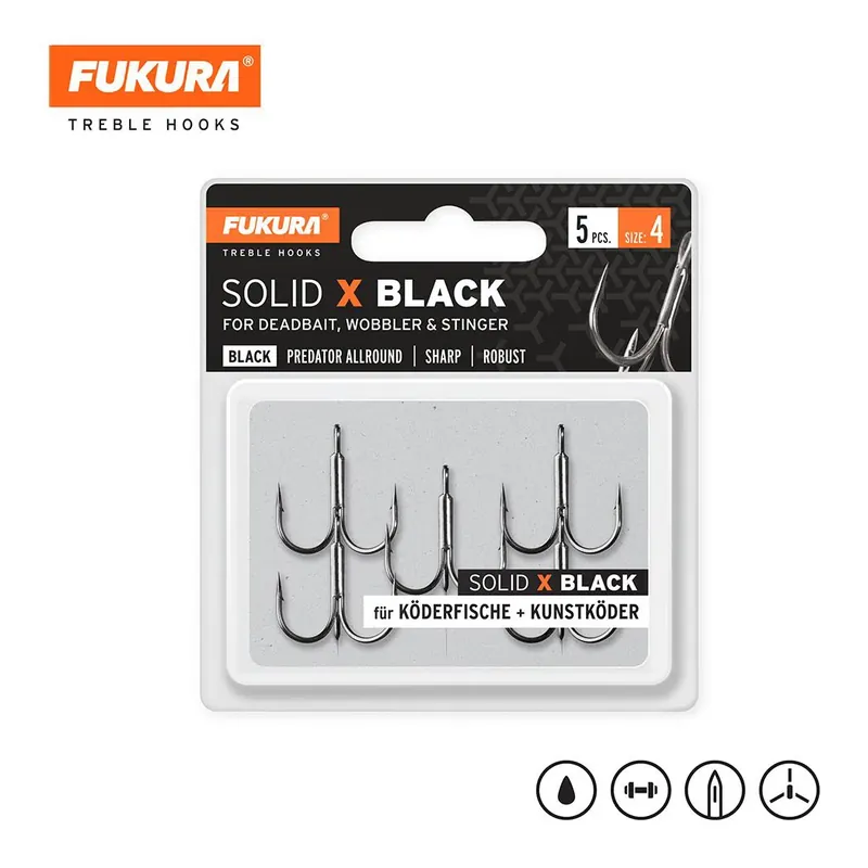Prix Cassé Lieblingsköder Solid X Black - Hameçon triple