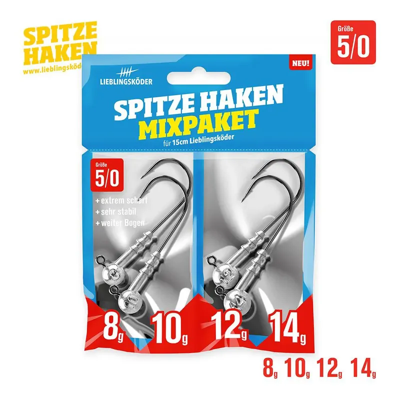 Prix Réduit Lieblingsköder Spitze Haken Mixpaket 5/0 - Tête plombée