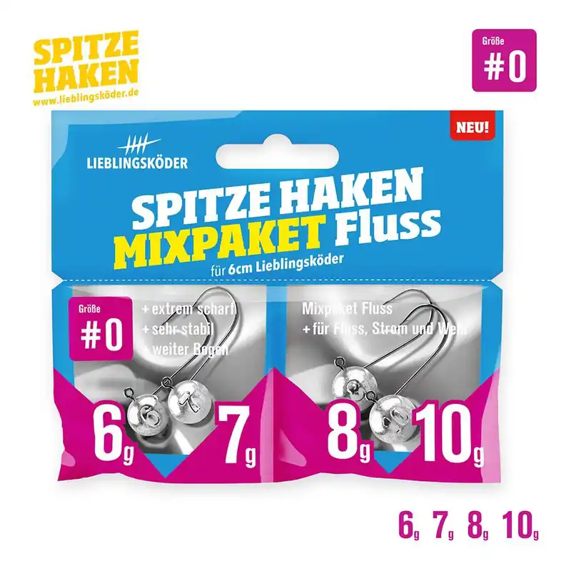 Lieblingsköder Spitze Haken 0 Mixpaket Rivière - Tête plombée Pas Cher