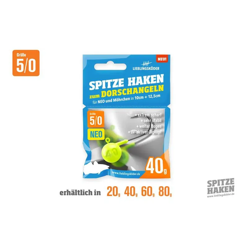 Promotion Lieblingsköder Spitze Haken Morue 5/0 - Tête plombée