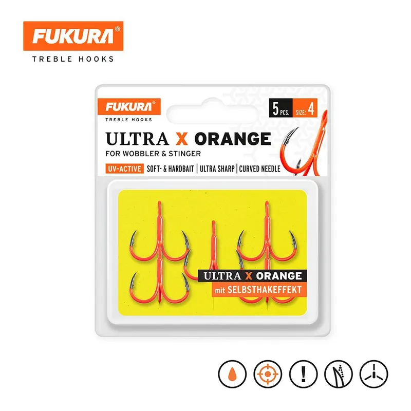 Lieblingsköder Ultra X Orange - Hameçon triple Prix Réduit