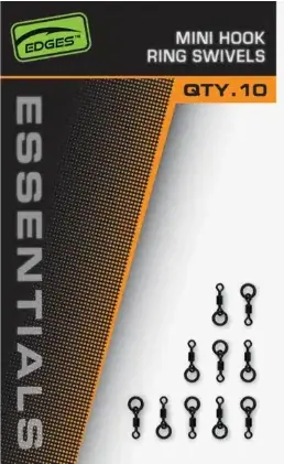 Haute Qualité Fox Edges Mini Hook Ring Swivels x 10