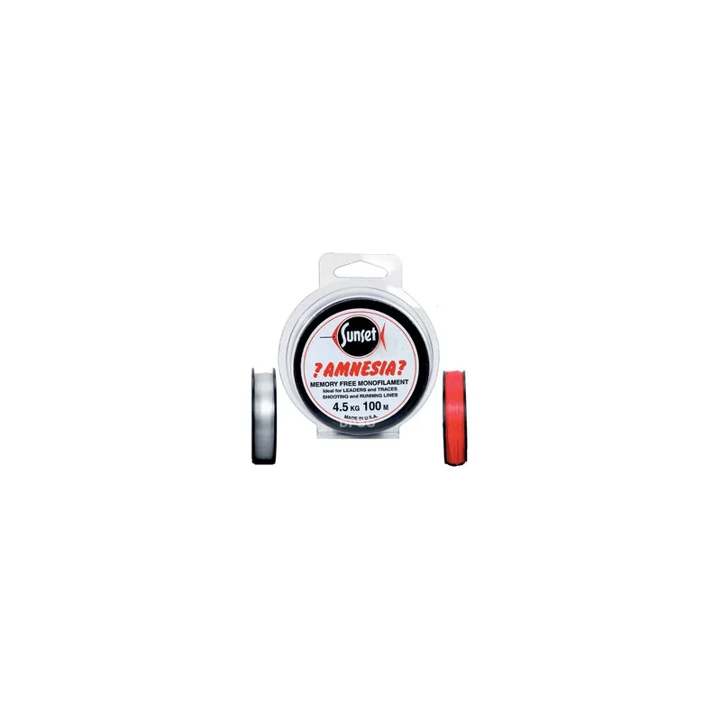 NYLON AMNESIA SUNSET 100 M (TRANSPARENT & ROUGE) Vente Directe