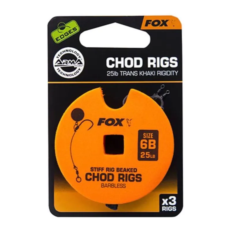 Quantité Limitée FOX Rage Edges Chod Rigs Standard Barbless – Rig carpe