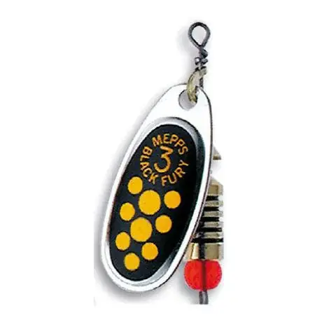 Acheter En Ligne Mepps Black Fury silber/gelb - ohne Widerhaken - Spinner