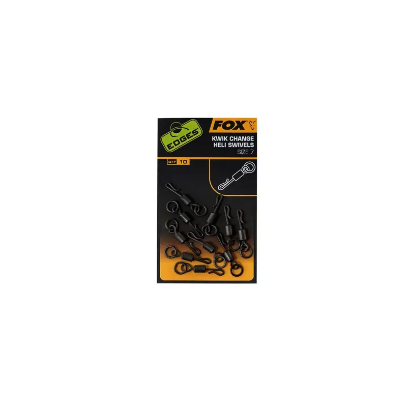 Emerillon FOX Kwik Change Heli Swivels Taille 7 Nouvel Arrivage