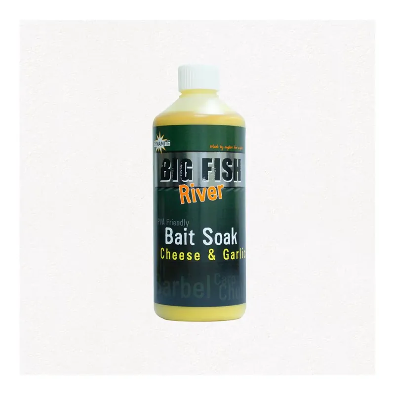 Quantité Limitée Dynamite Baits Big Fish River Bait Soak Cheese & Garlic - Liquid