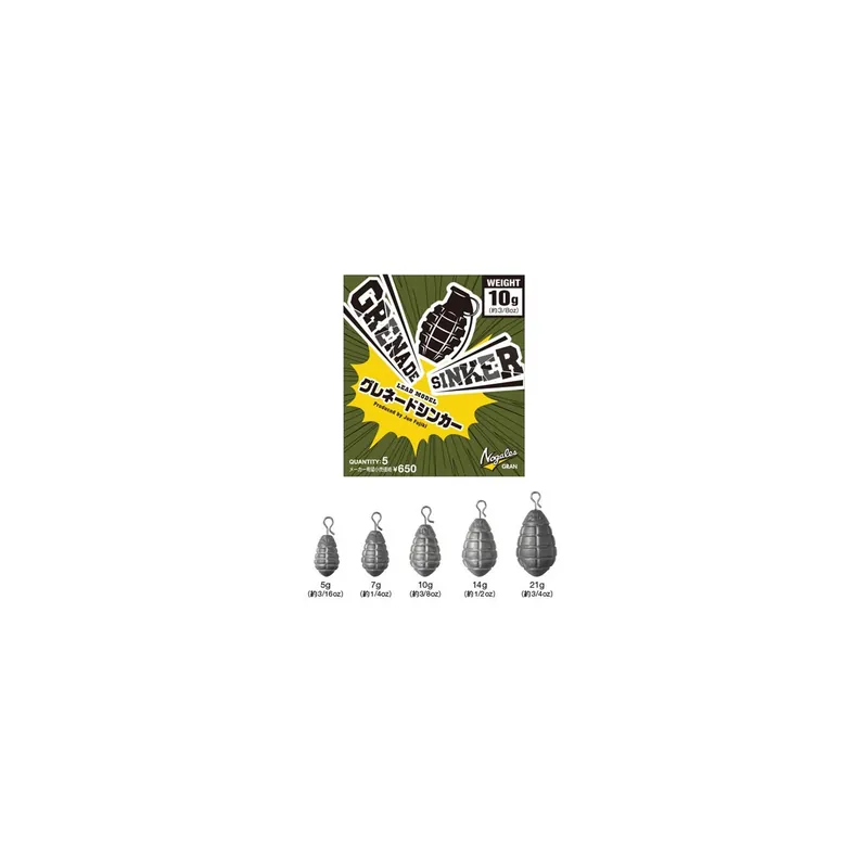 PLOMBS ADDITIONNELS NOGALES GRENADE SINKER Nouveauté