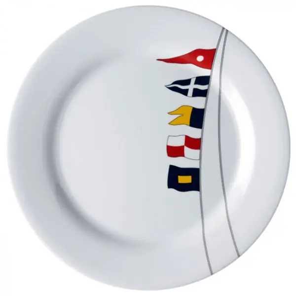 Assiette Plate Marine Business – Collection Regata – 6 Pièces Must-Have