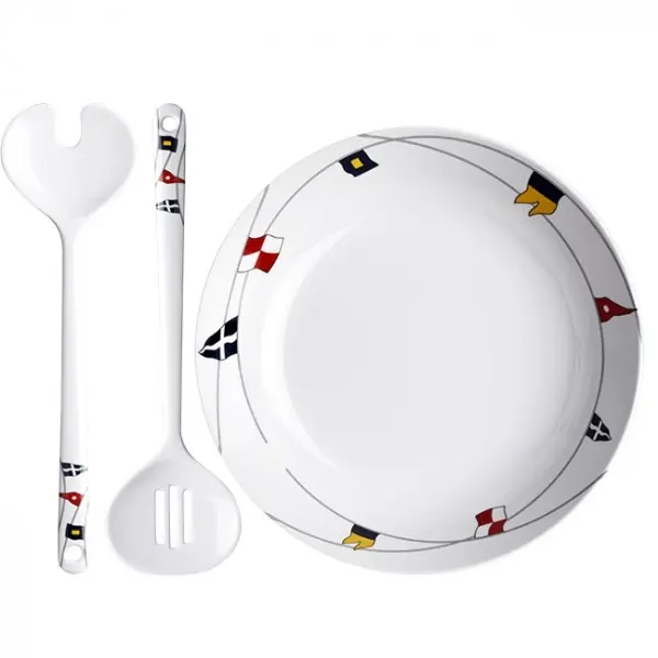 Super Prix Saladier + Couverts Marine Business – Collection Regata – 1 Pièce