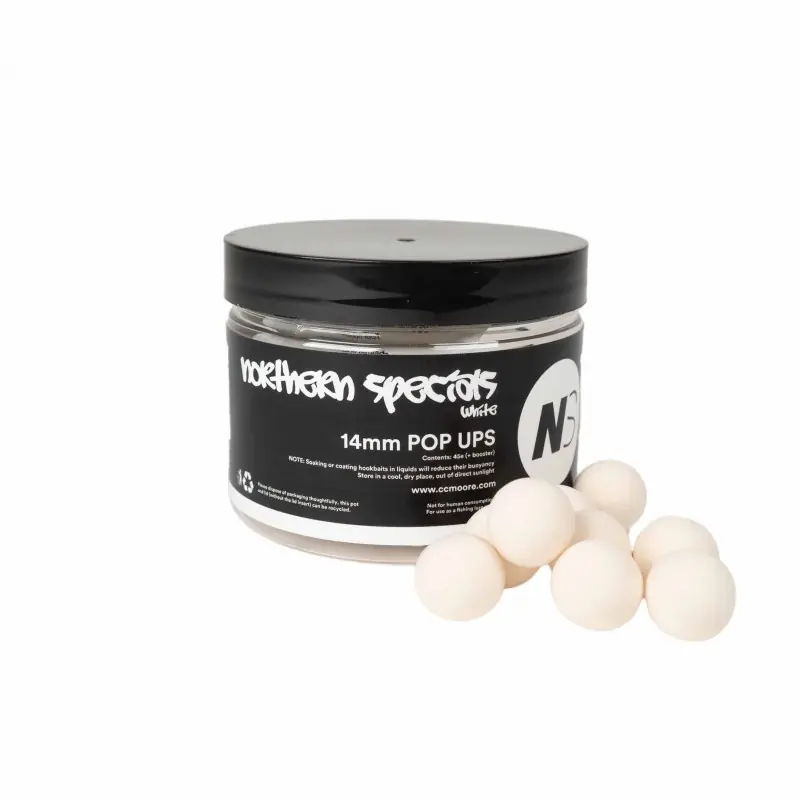 Bouillettes Flottantes Blanches NS1 CC MOORE Nothern Specials Range 14mm White Livraison Express
