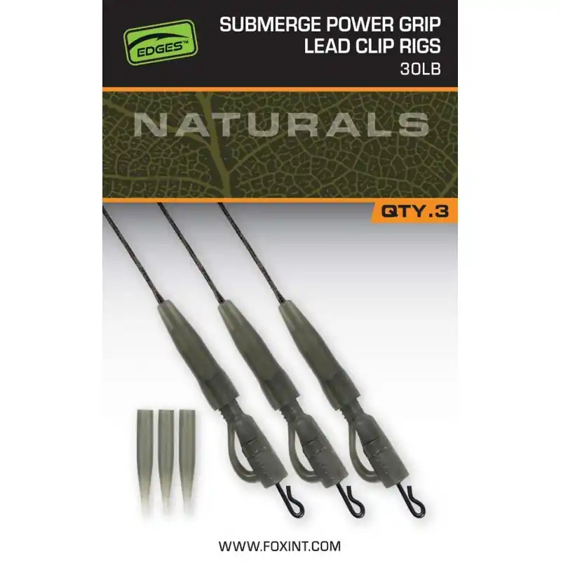 Achat Immédiat LeadCore Monté avec Clip Plomb FOX Submerge Leaders Naturals 40lb