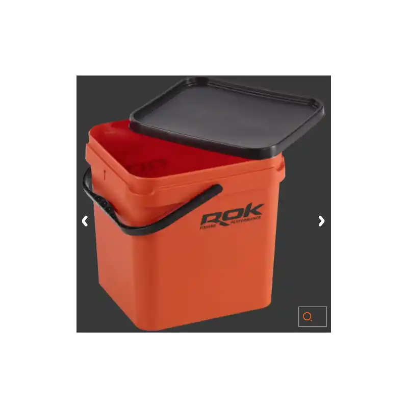 Seau Carré 17L ROK Orange Vente Directe