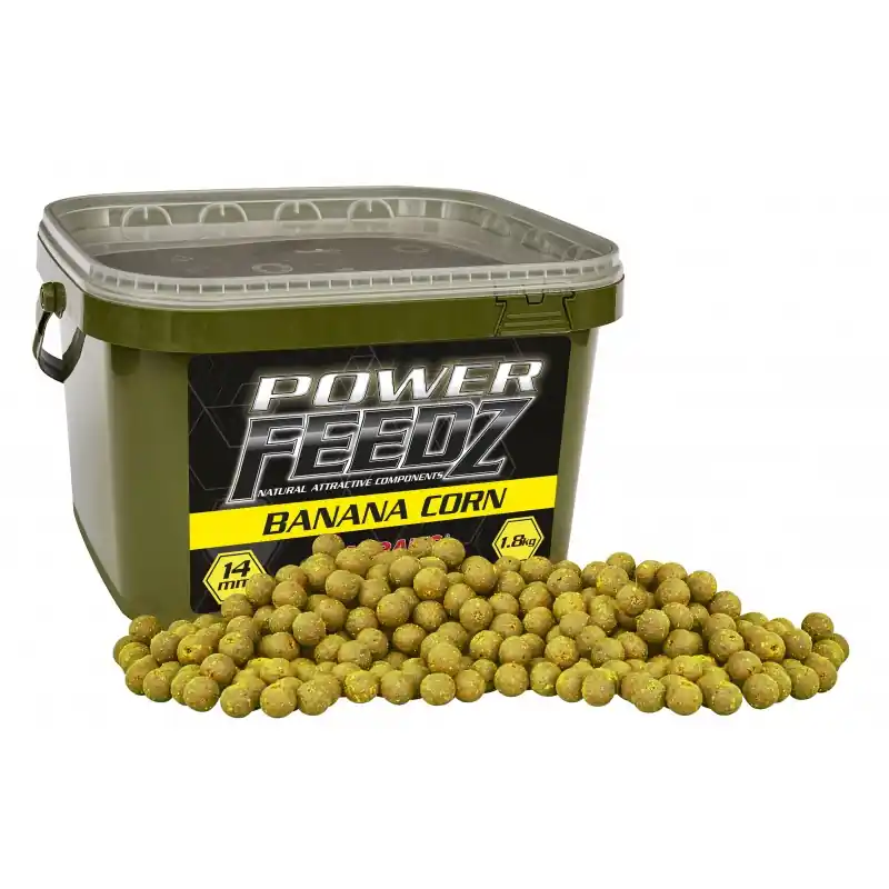 Promotion Bouillettes STARBAITS Power Feedz Banana Corn