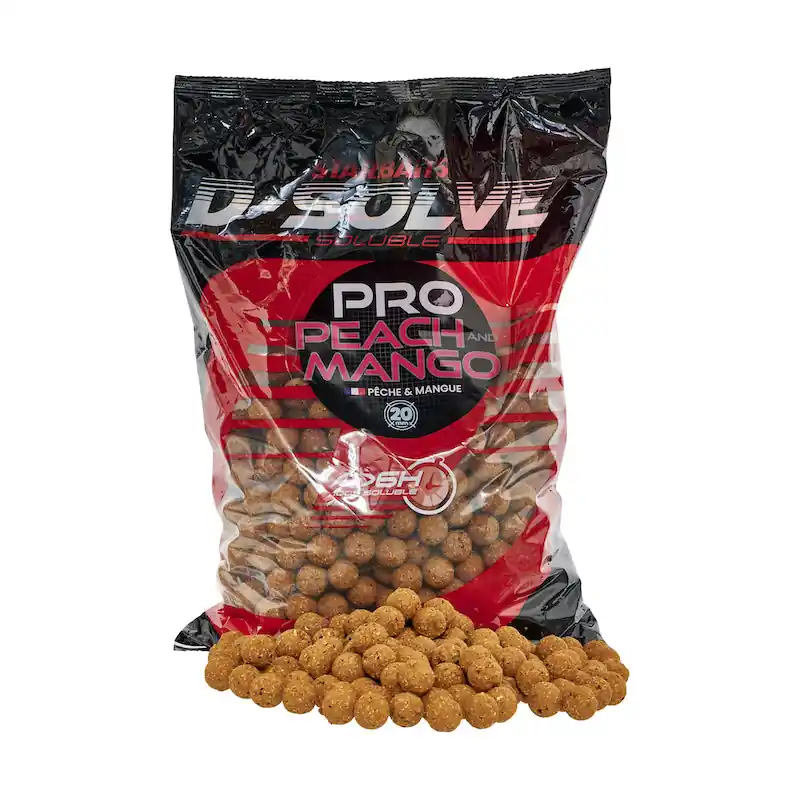 Bouillettes Solubles STARBAITS D-Solve Peach & Mango Haute Qualité