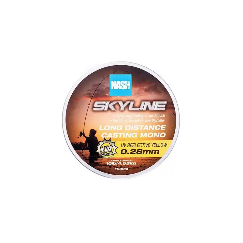 Nylon Skyline Nash Long Distance Jaune Fluo 1000m Seulement Aujourd'hui