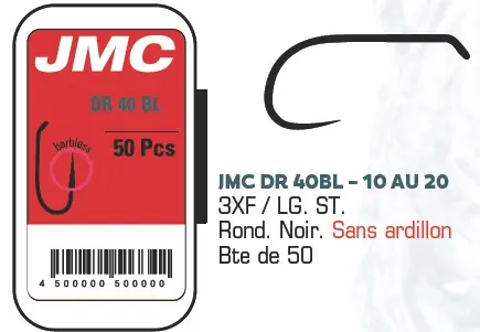 Achat Immédiat Hameçons JMC DR40BL – Boite de 50