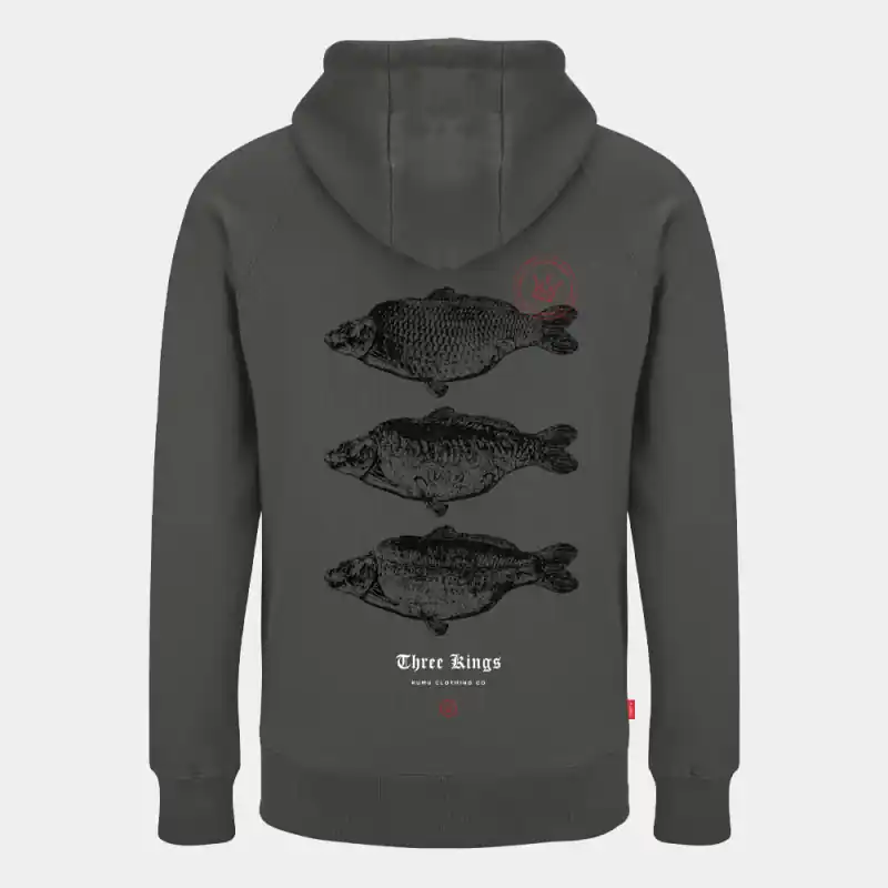 Hoodie KUMU 3 Kings Grey Soldes