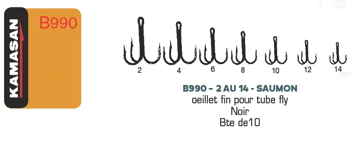 Hameçons KAMASAN B990 – Boite de 10 Prix Cassé
