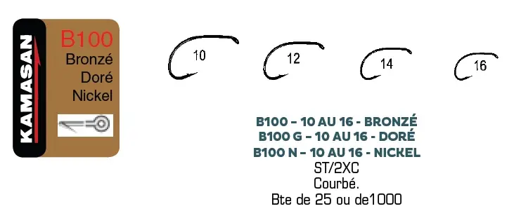 Seulement Aujourd&rsquo;hui Hameçons KAMASAN B100 – Boite de 25