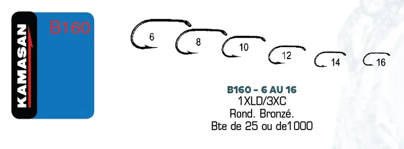 Achat Immédiat Hameçons KAMASAN B160 – Boite de 25 – H16