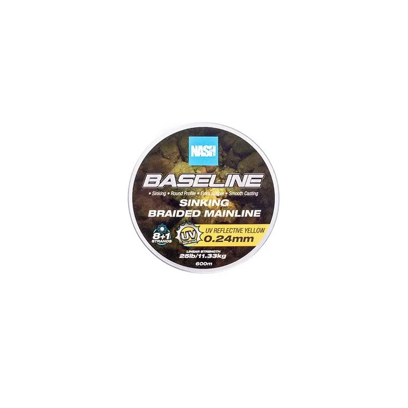 Tresse Coulante NASH Baseline Jaune Fluo 600m Commande En Gros