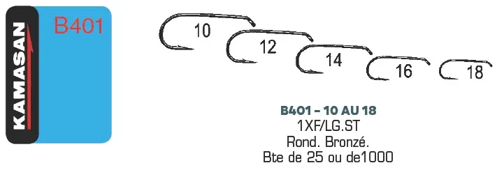 Commander Vite Hameçons KAMASAN B401 – Boite de 25