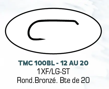Authentique Hameçons mouche TMC 100BL