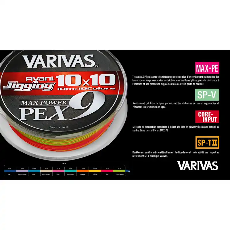 TRESSE VARIVAS AVANI JIGGING 10X10 MAX POWER PEX9 Seulement Aujourd'hui