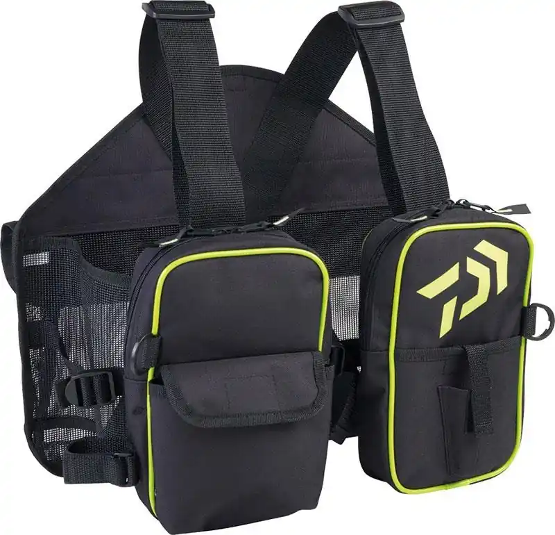 Gilet Daïwa Wading Noir-Vert-Eco Offre Limitée