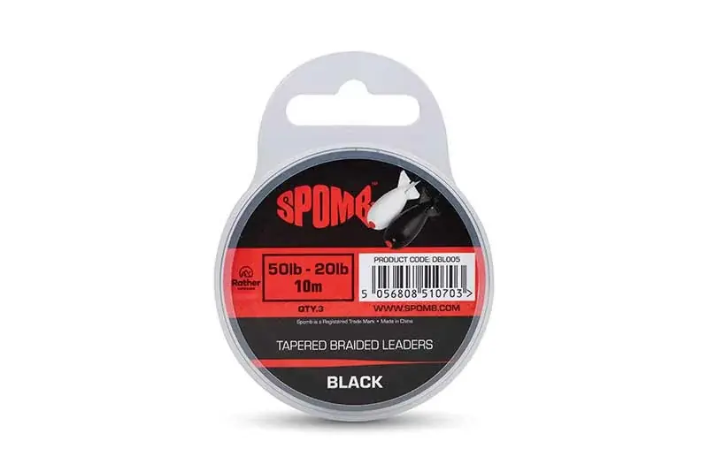 Spomb tapered braided,leaders black Achat Immédiat