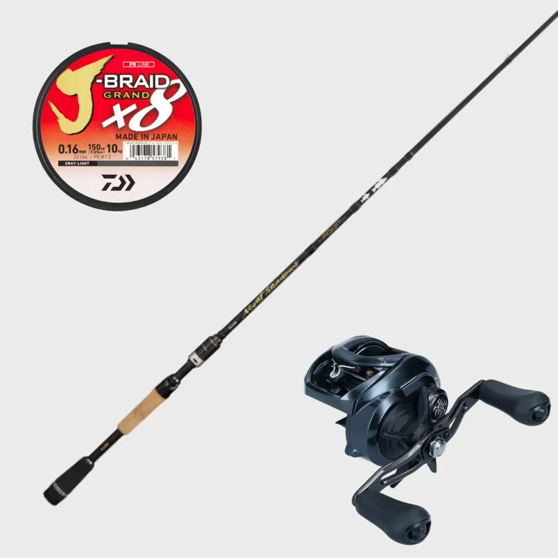 Prix Promo Canne casting Illex Night Shadows + moulinet Daiwa Tatula TWS 300 + Tresse J-braid Grand