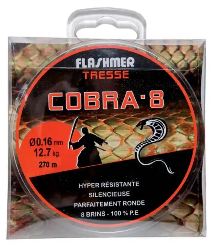 Offre Limitée Tresse Flashmer Cobra 8 Grise 135 m