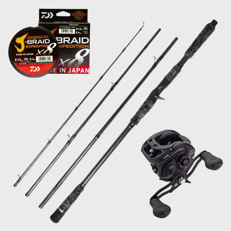Livraison Express Canne Bone Voyage X Casting + Moulinet Daiwa Tatula HD LTD 2023 + Tresse Daiwa J-braid Exp