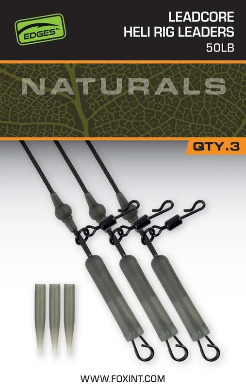 Paiement Sécurisé fox Natural leadcore,heli rig leaders 50lb