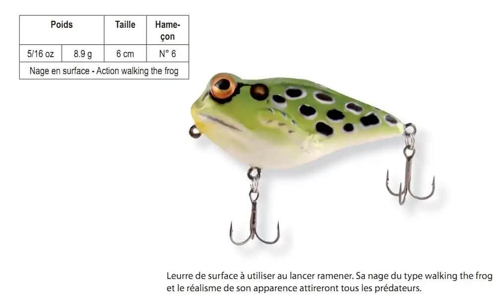 Nouvelle Collection Leurre Frog-R Rebel 6 cm
