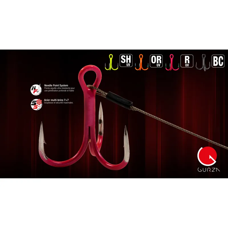 Nouvel Arrivage GURZA LEADER STINGER RIG (3pcs/pack)
