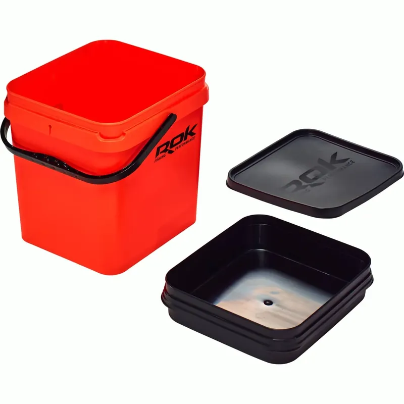 Rok seau carre,17l orange+cuvette Meilleure Vente