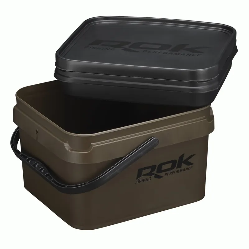 Réduction Rok seau carre,10l marron vert+cuvette